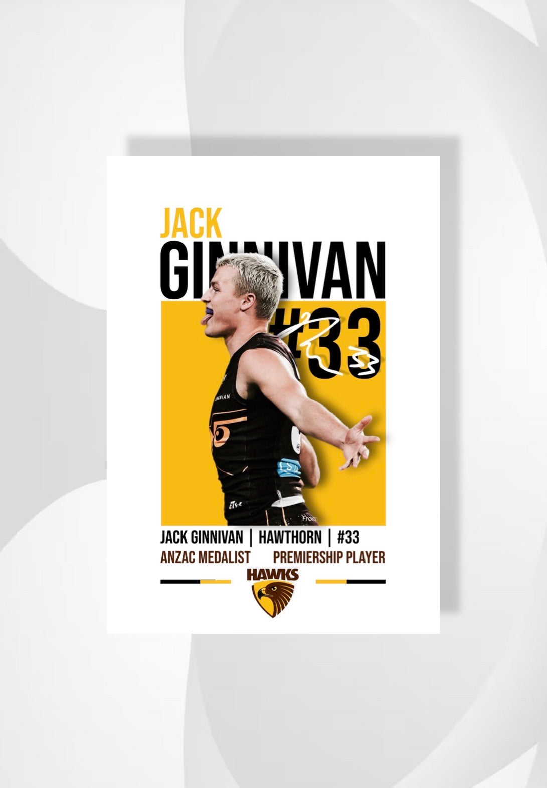 Jack Ginnivan | Hawthorn AFL Poster