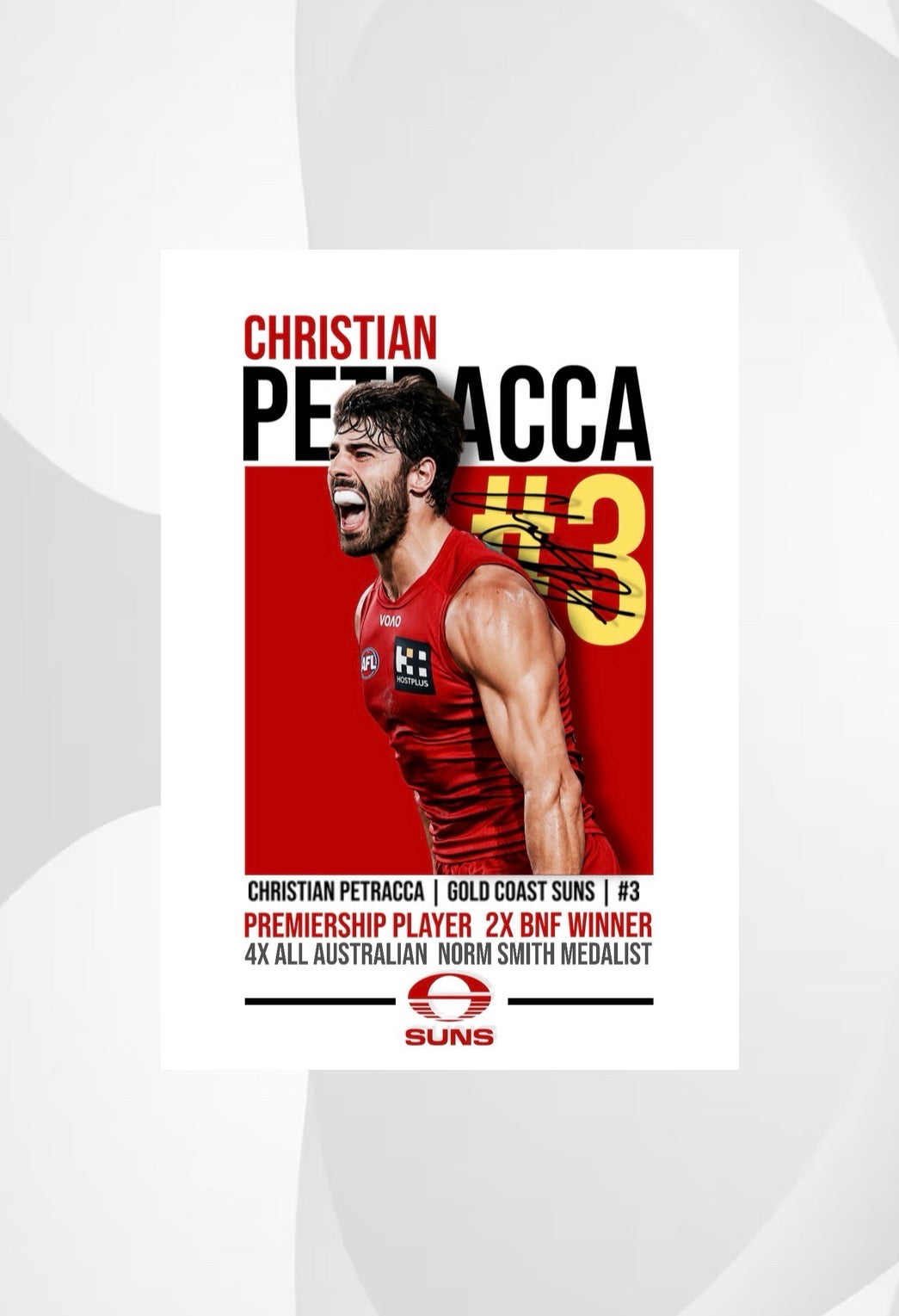 Christian Petracca | Gold Coast AFL Poster