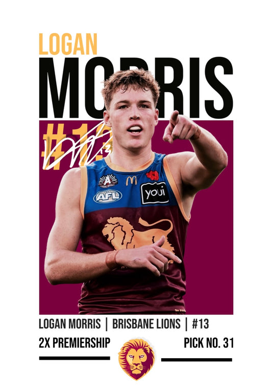 Logan Morris | Brisbane Lions AFL Poster