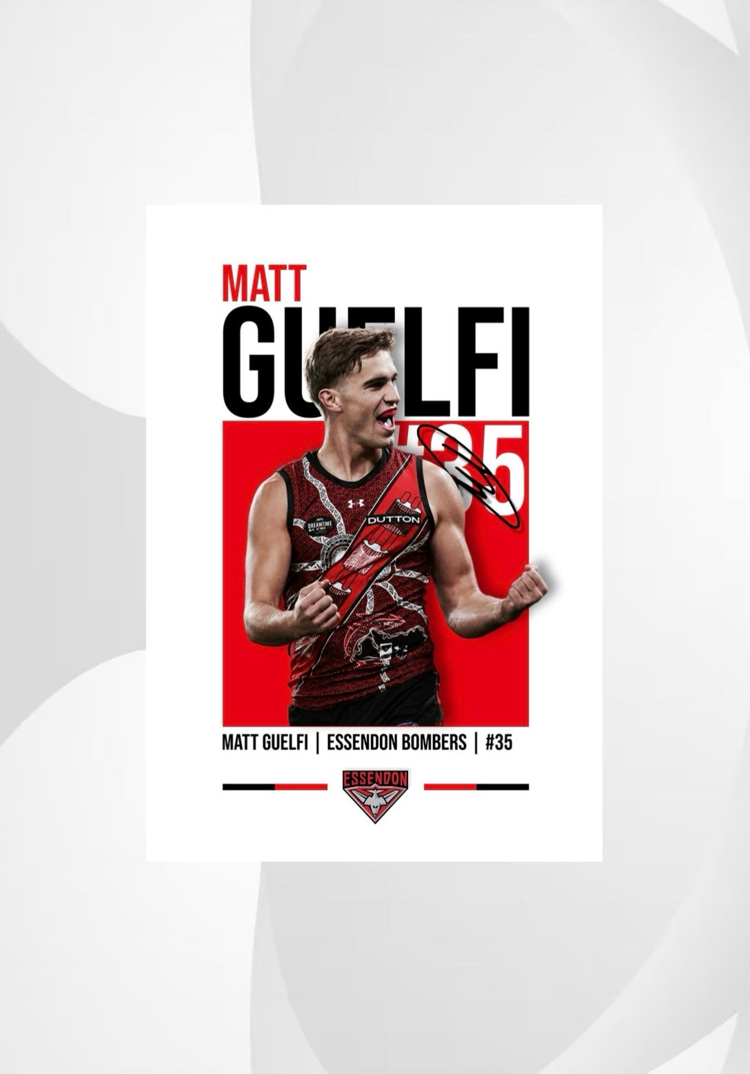 Matt Guelfi | Essendon AFL Poster