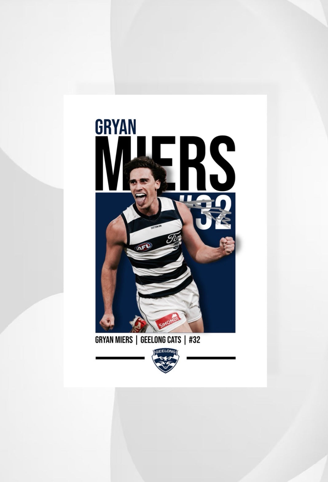 Gryan Miers | Geelong AFL Poster