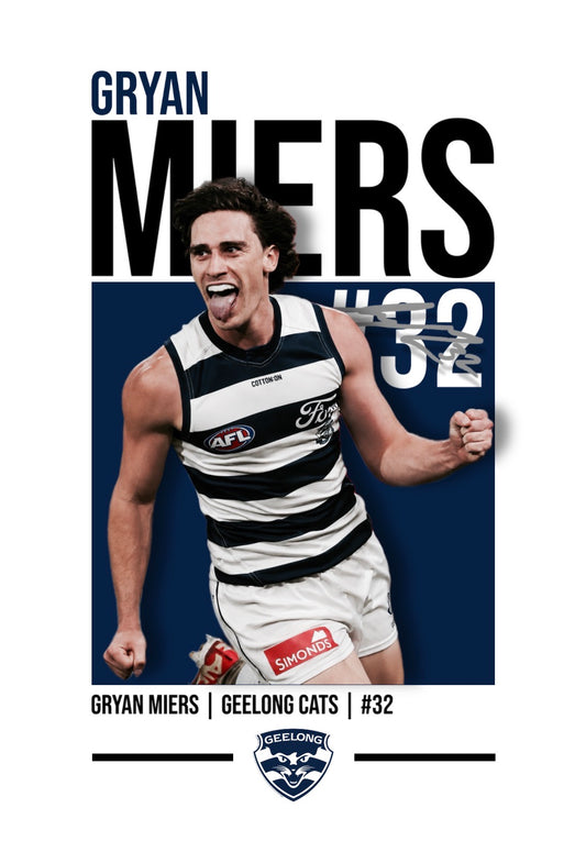 Gryan Miers | Geelong AFL Poster