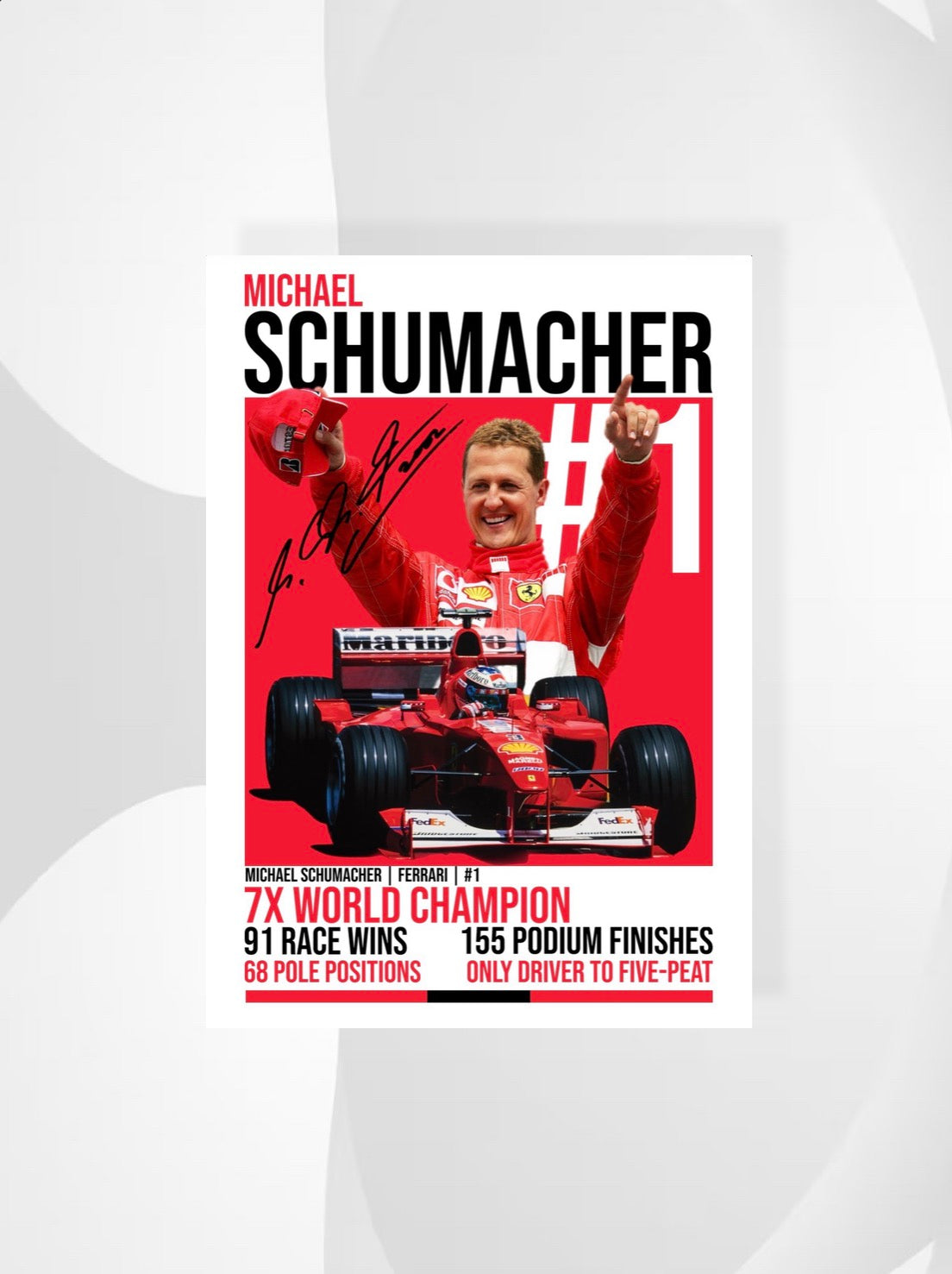 Michael Schumacher | Formula 1 Legends Poster