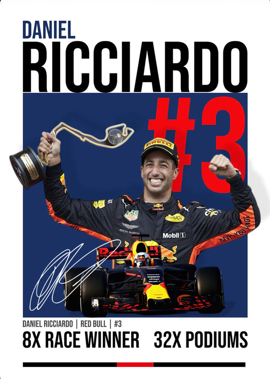 Daniel Ricciardo Red Bull Poster