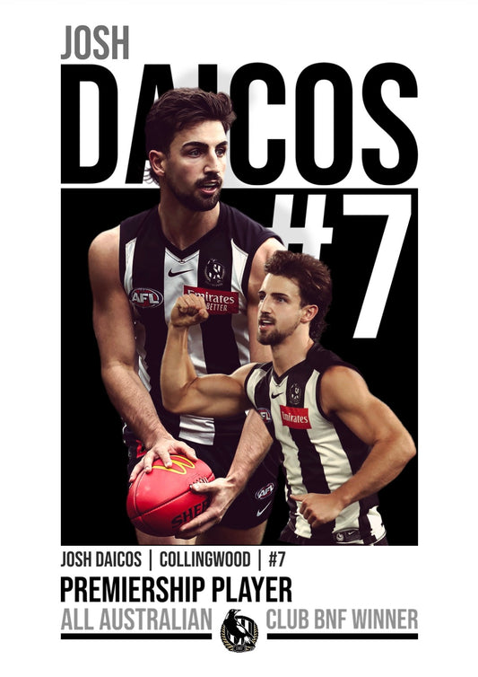 Josh Daicos | Collingwood AFL Poster