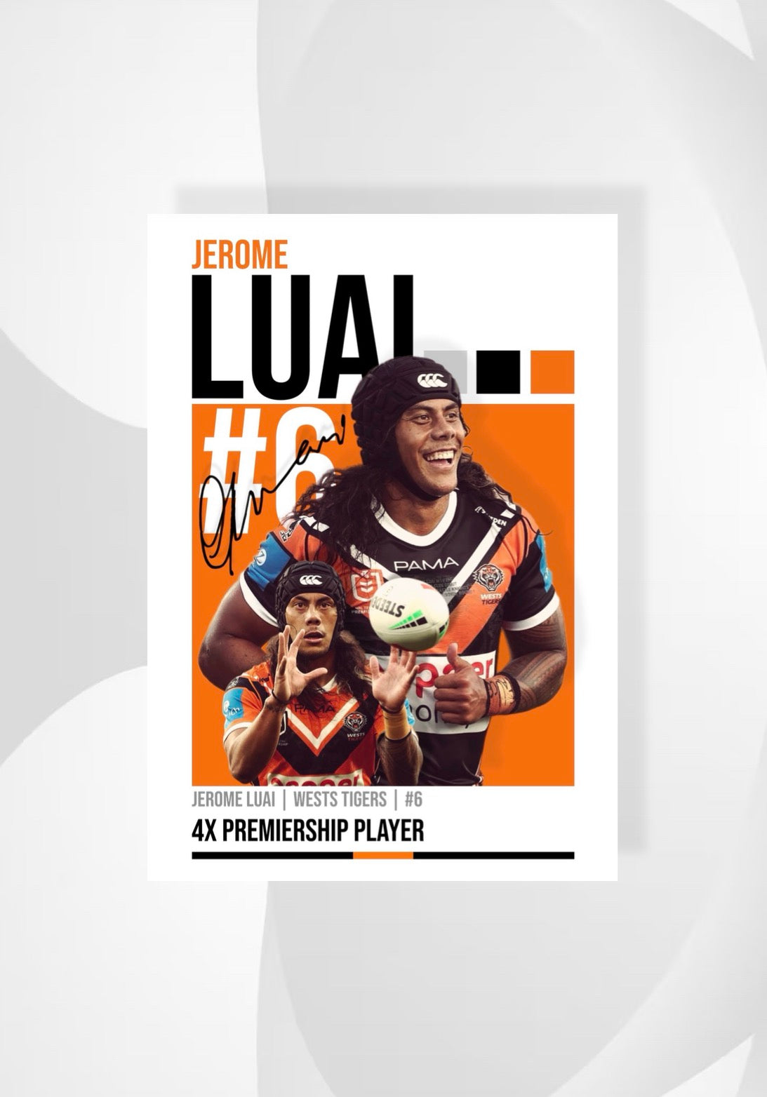 Jerome Luai | Wests Tigers NRL Poster