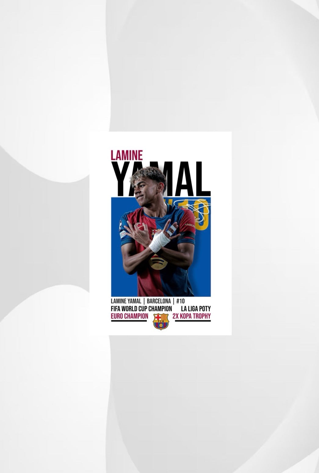 Lamine Yamal | Barcelona Football Poster