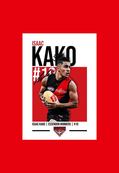 Isaac Kako | Essendon Bombers AFL Poster