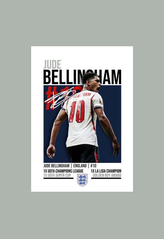 Jude Bellingham | England Football Poster