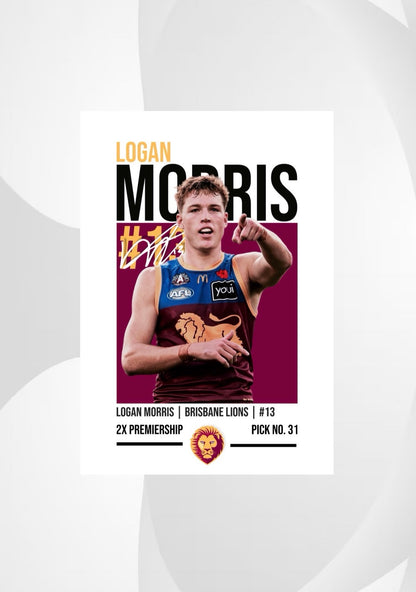 Logan Morris | Brisbane Lions AFL Poster