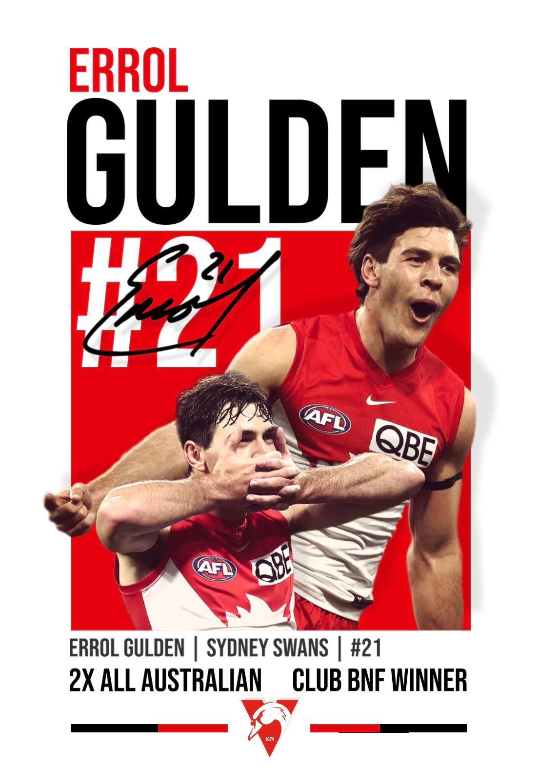 Errol Gulden | Sydney Swans AFL Poster