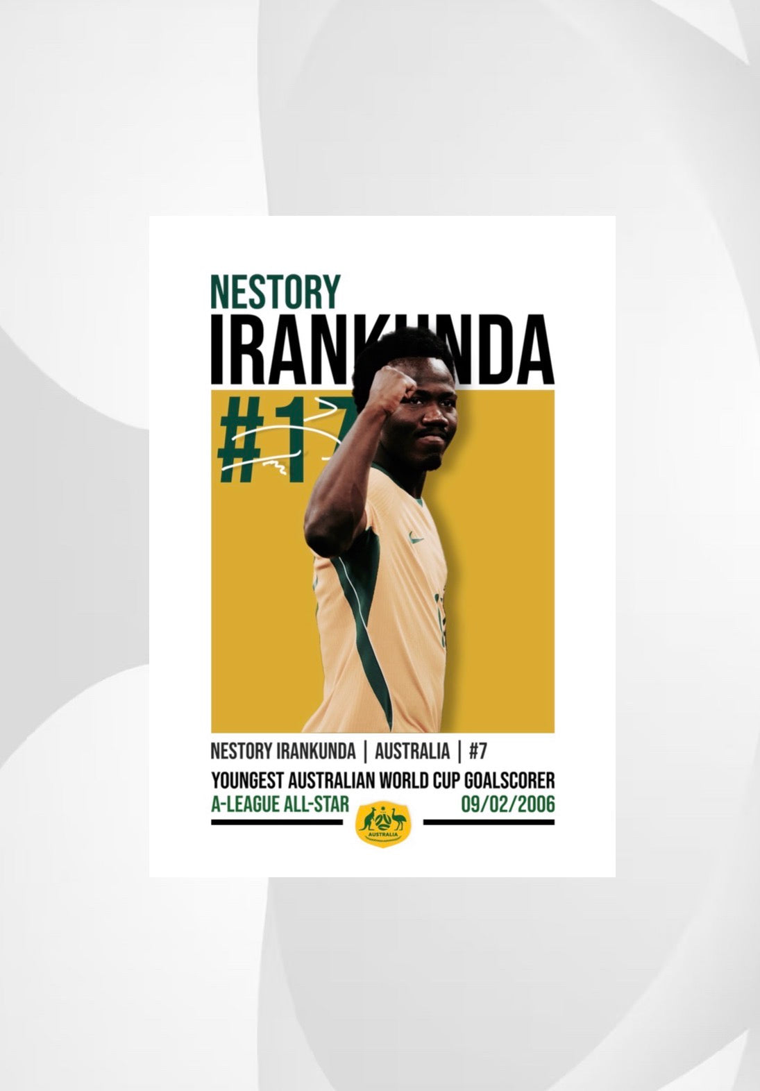 Nestory Irankunda | Australia Football Poster