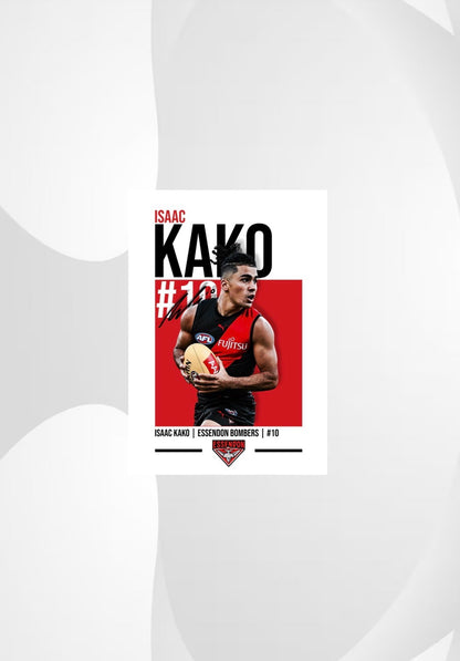 Isaac Kako | Essendon Bombers AFL Poster