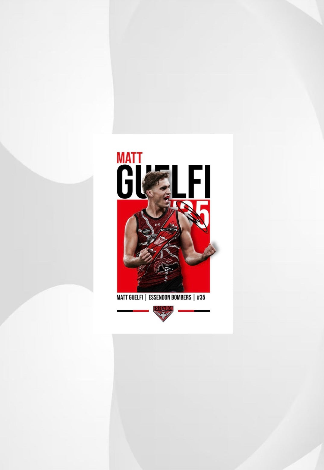 Matt Guelfi | Essendon AFL Poster