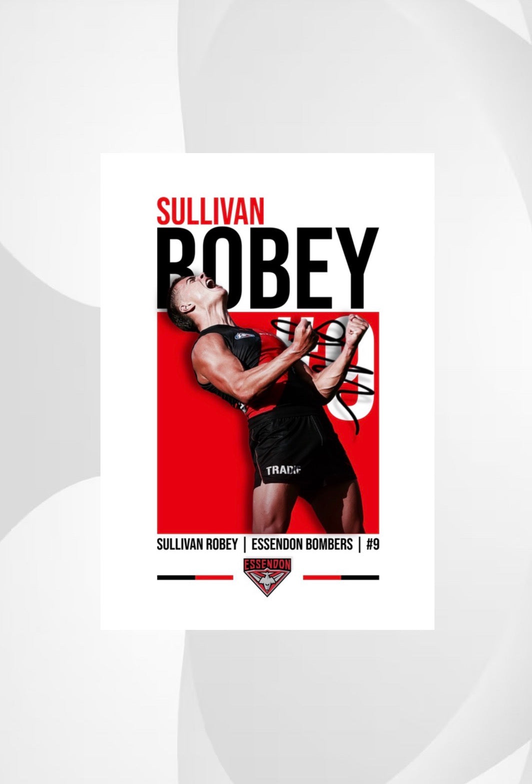 Sullivan Robey | Essendon AFL Poster