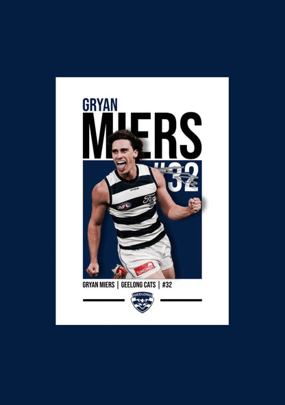 Gryan Miers | Geelong AFL Poster