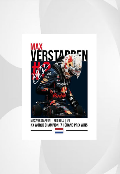 Max Verstappen Legends Edition Poster