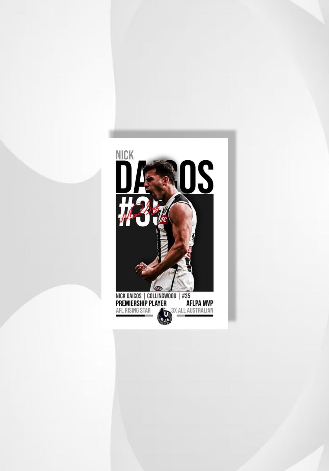 Nick Daicos | Collingwood AFL Poster