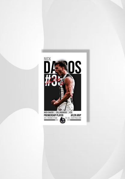 Nick Daicos | Collingwood AFL Poster