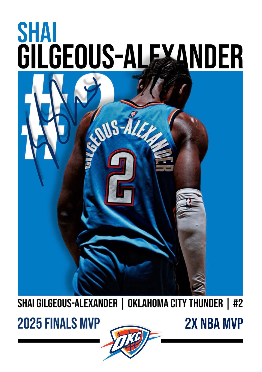 Shai Gilgeous-Alexander | Oklahoma City Thunder NBA Poster