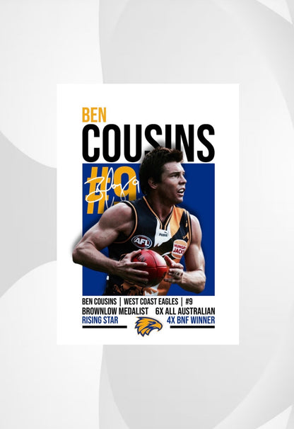 Ben Cousins | West Coast AFL Poster