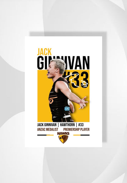 Jack Ginnivan | Hawthorn AFL Poster