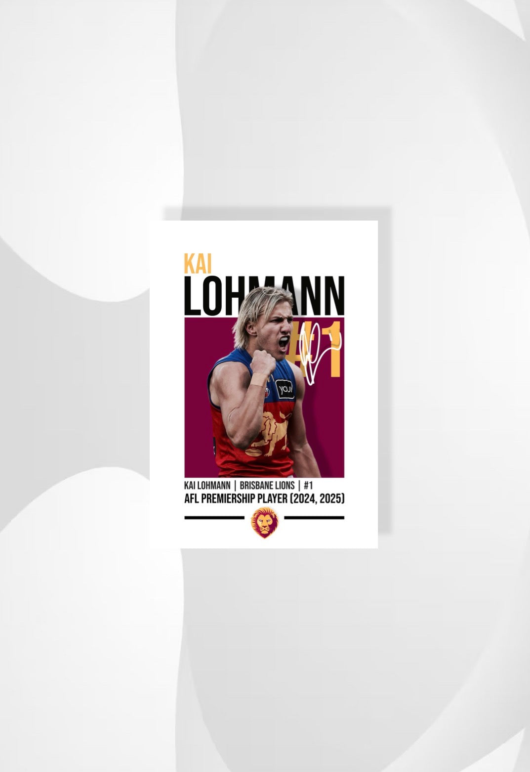 Kai Lohmann | Brisbane Lions AFL Poster