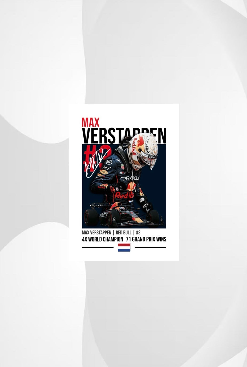 Max Verstappen Legends Edition Poster