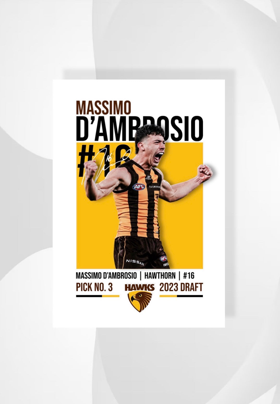 Massimo D'Ambrosio | Hawthorn AFL Poster