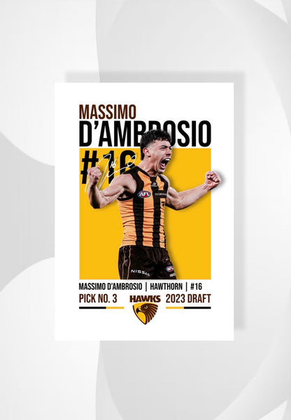 Massimo D'Ambrosio | Hawthorn AFL Poster