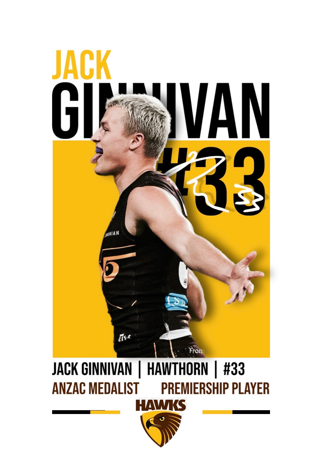 Jack Ginnivan | Hawthorn AFL Poster