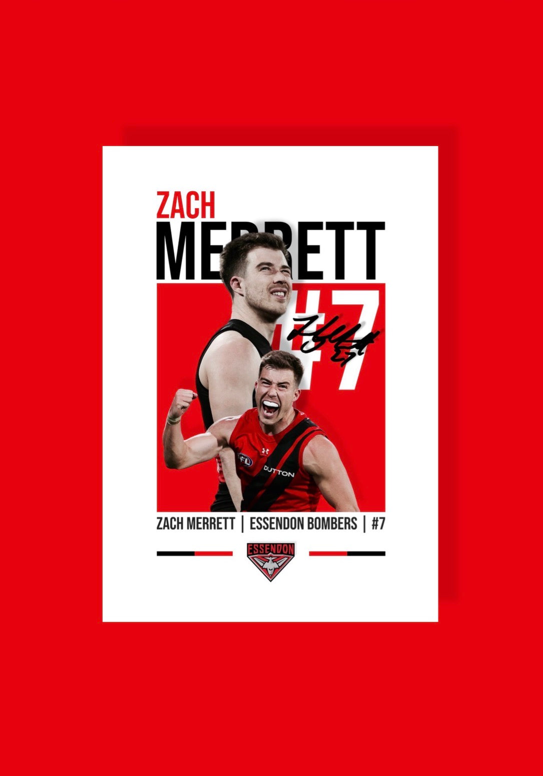 Zach Merrett | Essendon AFL Poster
