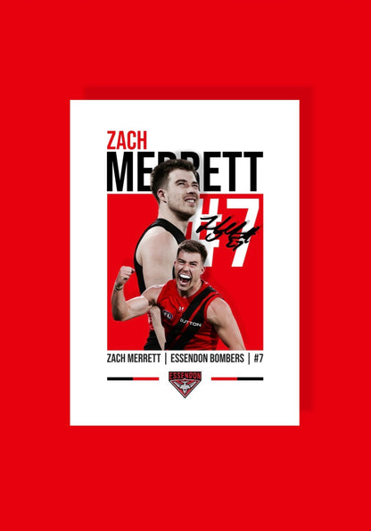 Zach Merrett | Essendon AFL Poster