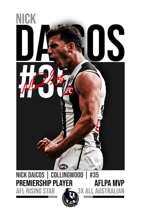 Nick Daicos | Collingwood AFL Poster
