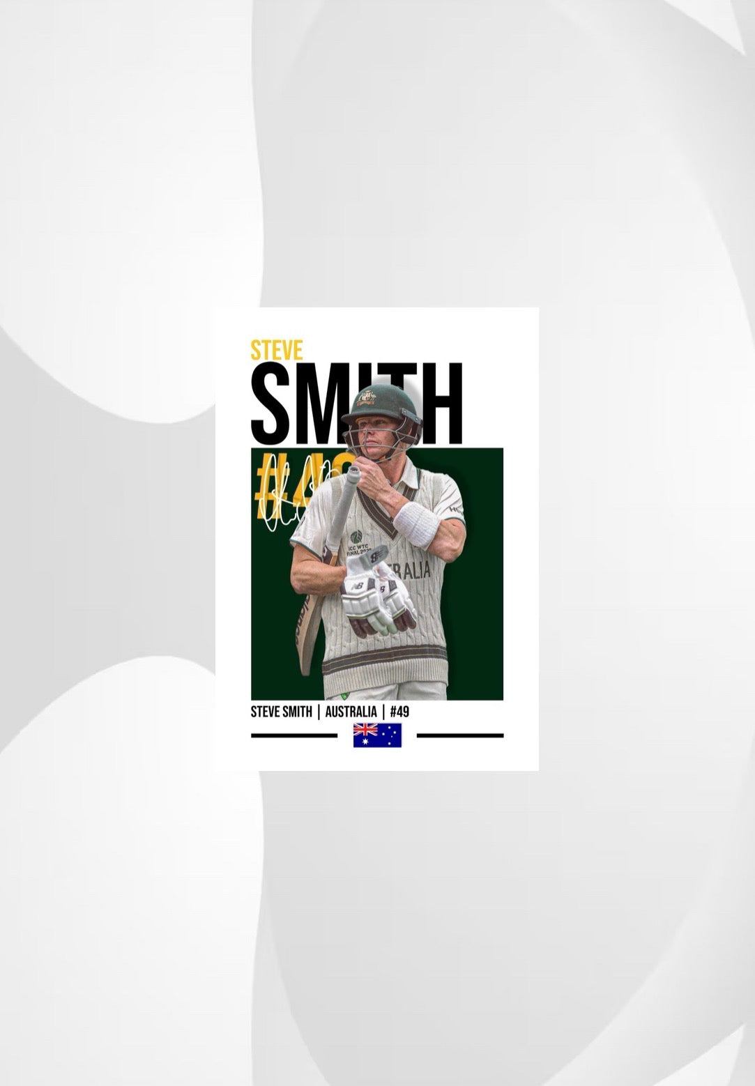 Steve Smith | Australia Cricket Poster