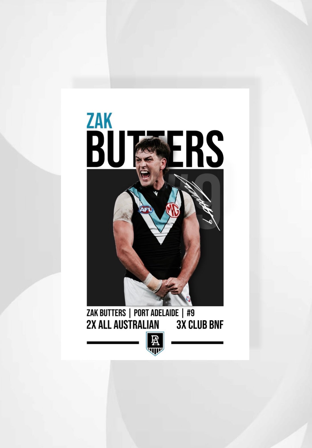 Zak Butters | Port Adelaide AFL Poster