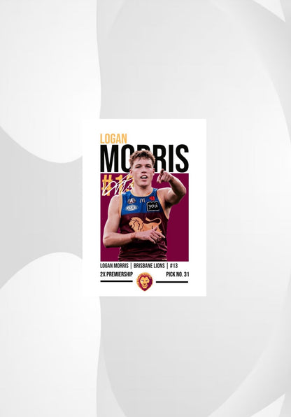 Logan Morris | Brisbane Lions AFL Poster
