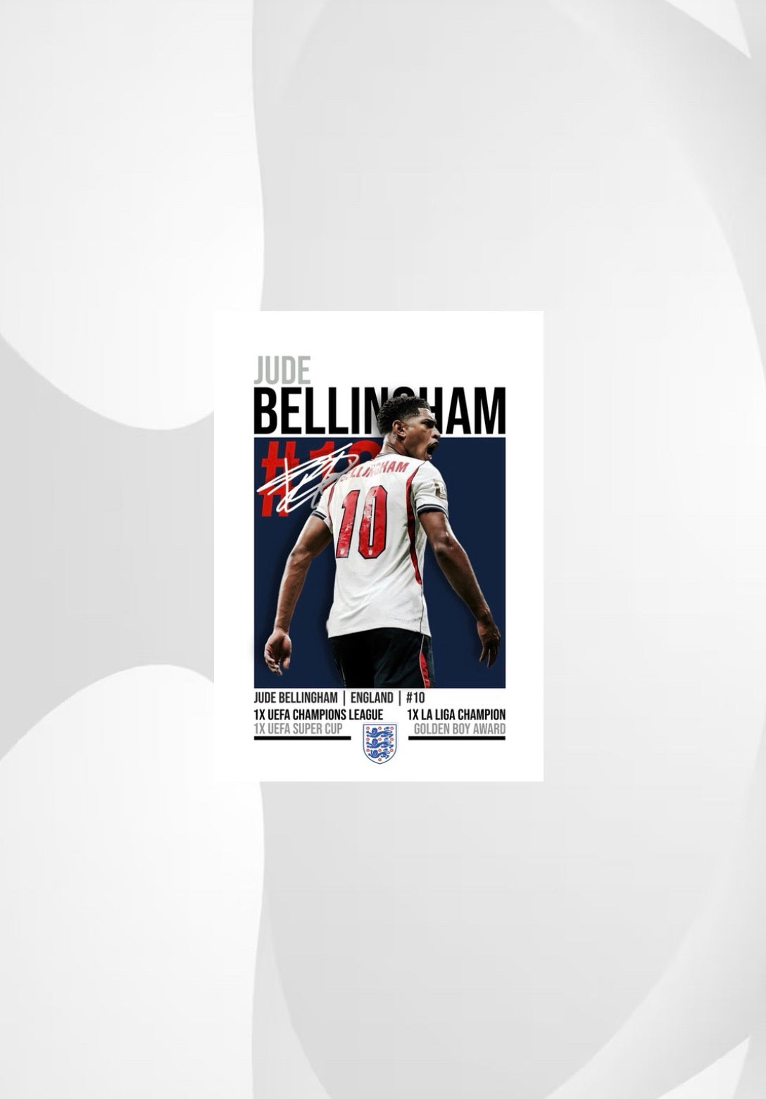 Jude Bellingham | England Football Poster