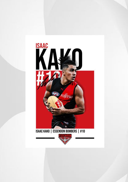 Isaac Kako | Essendon Bombers AFL Poster