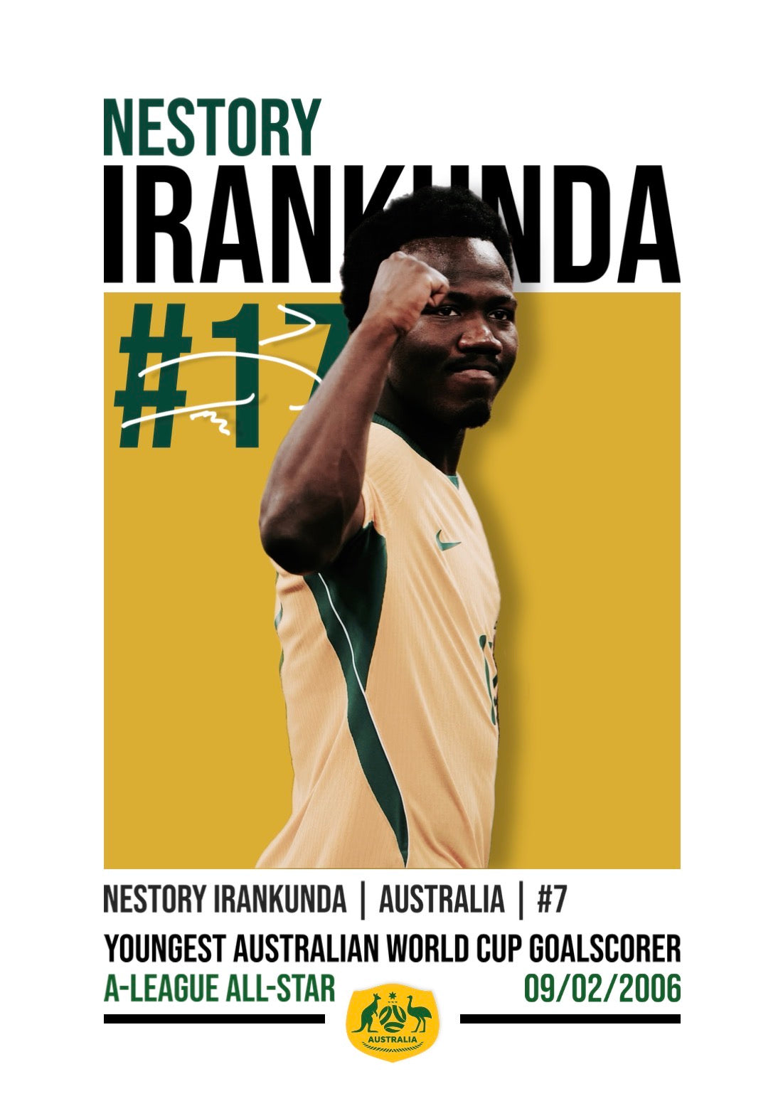 Nestory Irankunda | Australia Football Poster