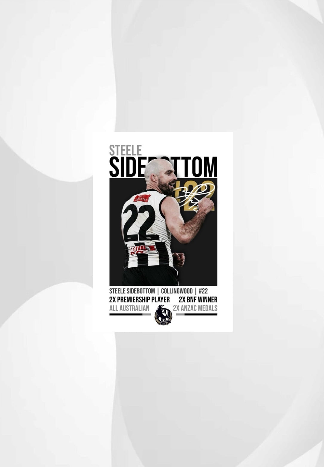 Steele Sidebottom | Collingwood AFL Poster