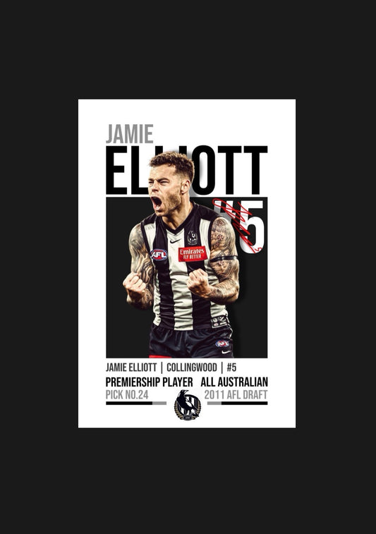Jamie Elliott | Collingwood AFL Poster