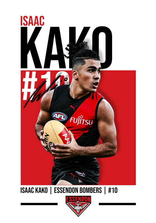 Isaac Kako | Essendon Bombers AFL Poster