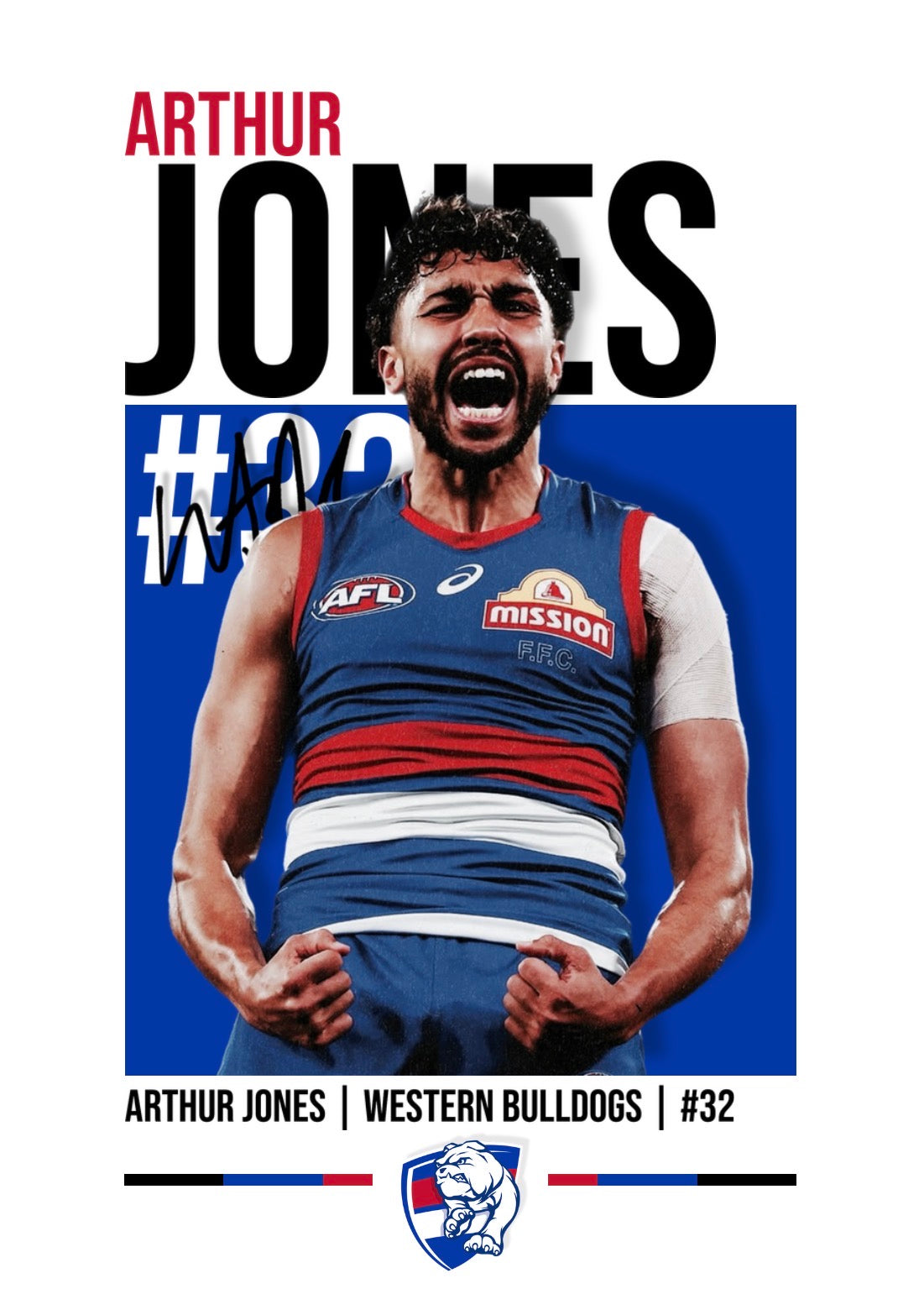 Arthur Jones | Western Bulldogs AFL Poster