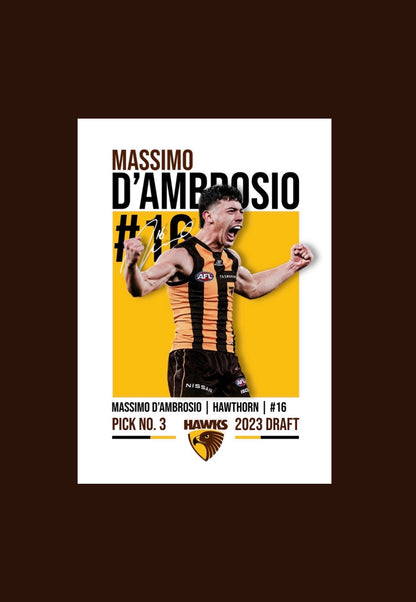 Massimo D'Ambrosio | Hawthorn AFL Poster