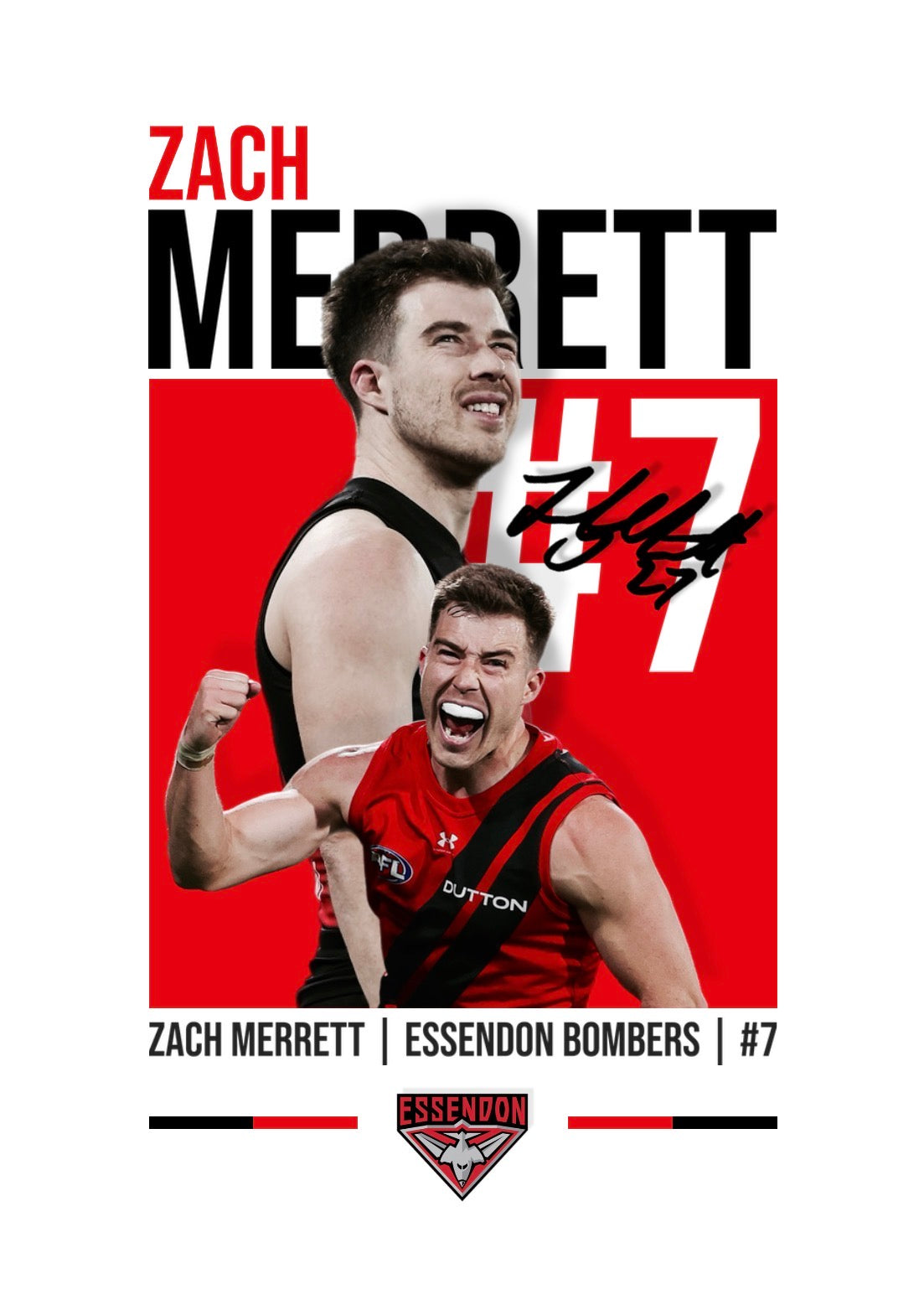 Zach Merrett | Essendon AFL Poster