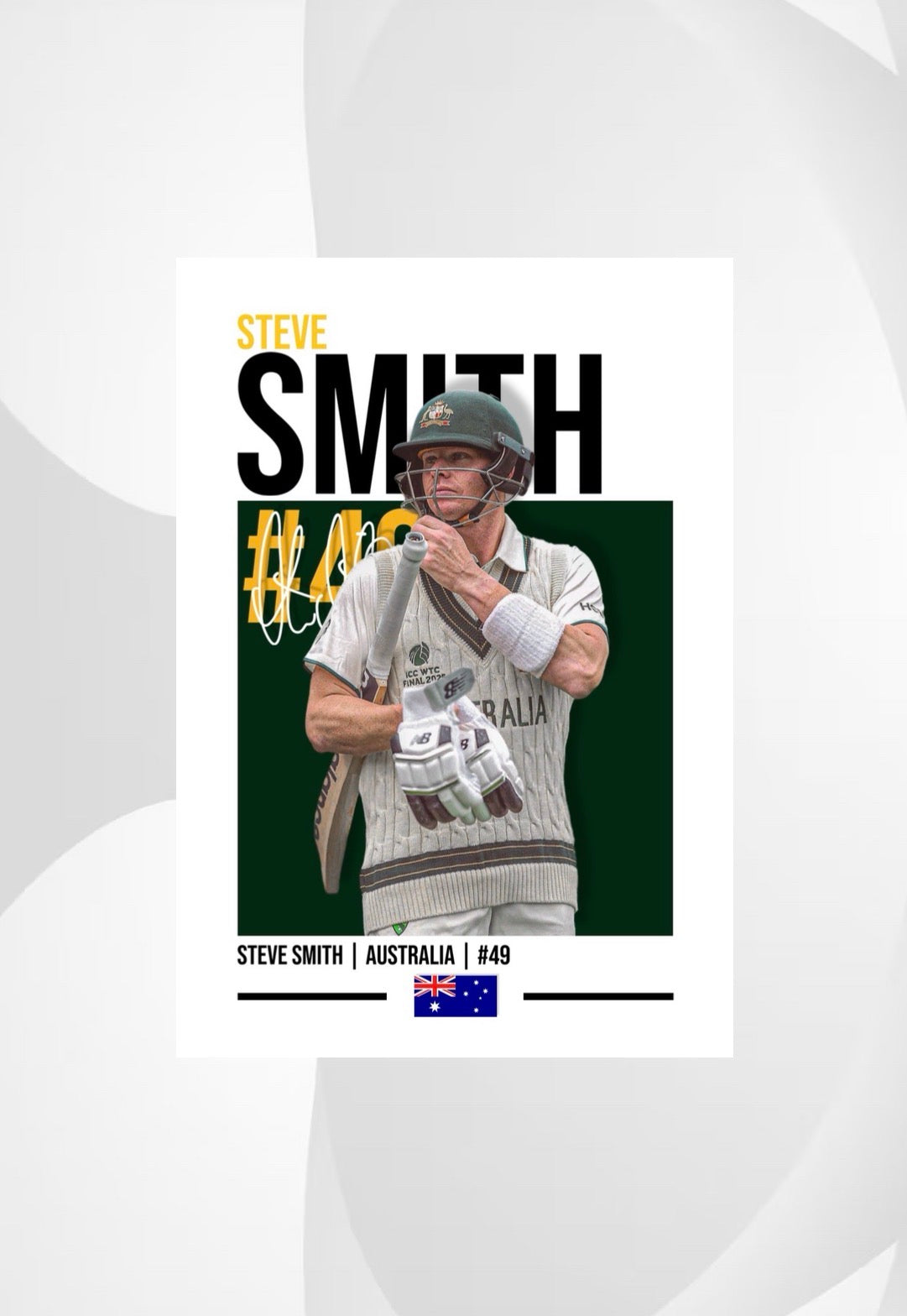 Steve Smith | Australia Cricket Poster