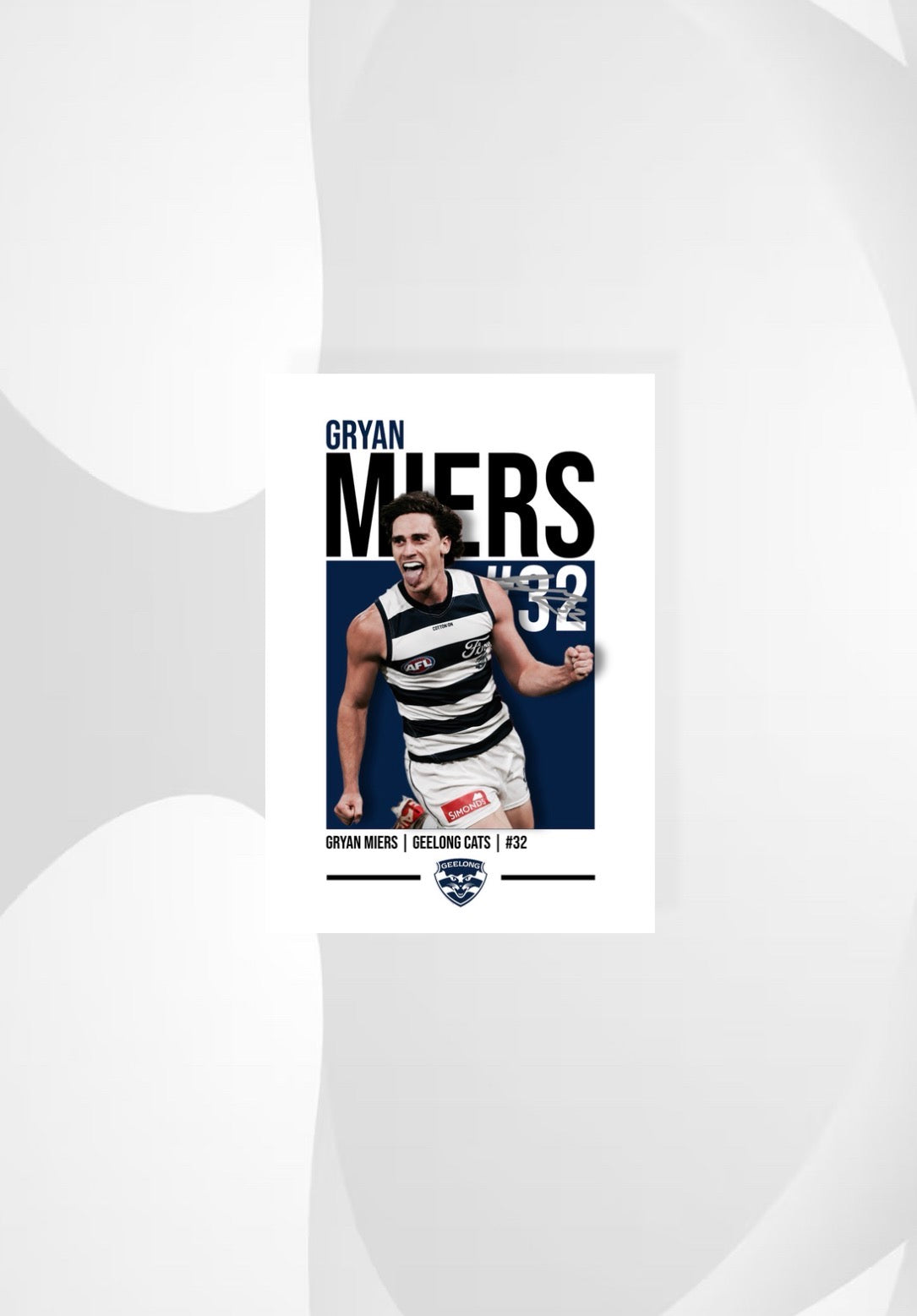 Gryan Miers | Geelong AFL Poster