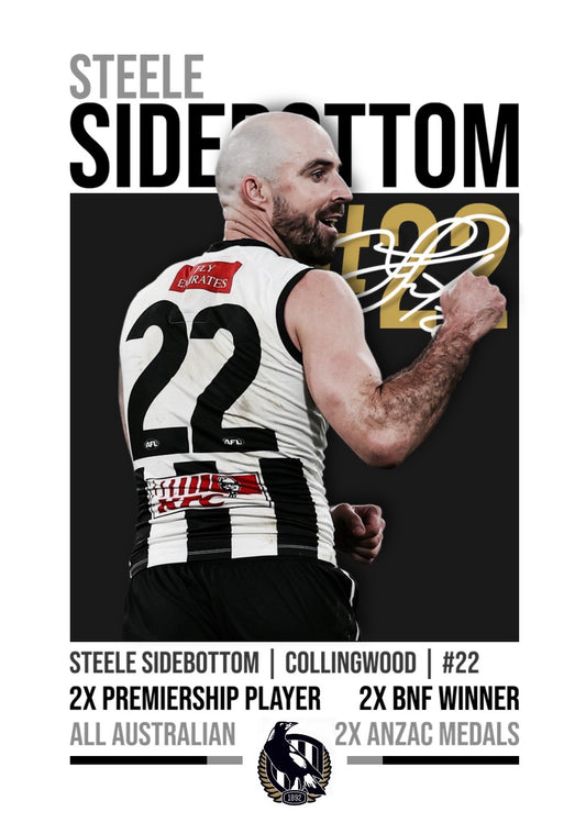 Steele Sidebottom | Collingwood AFL Poster