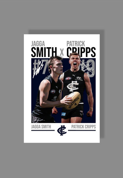 Jagga Smith x Patrick Cripps | Carlton AFL Poster